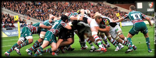 Leicester Tigers Harlequins scrum
